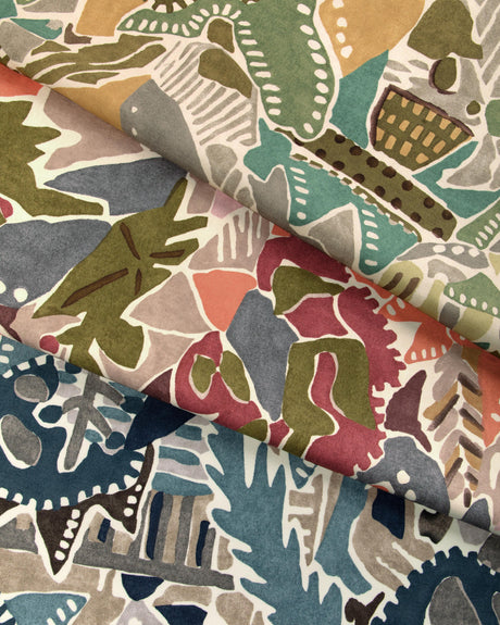 Lee Jofa CHRYSTIE PRINT MOSS/FOG Fabric