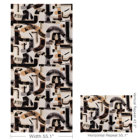 Lee Jofa BLEECKER PRINT BARK/DUNE Fabric