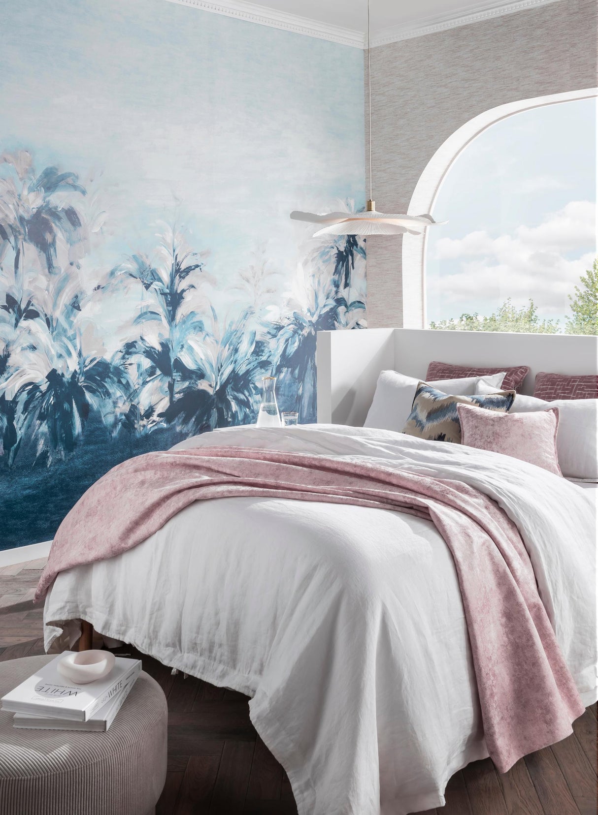 Clarke & Clarke ALBERI MIDNT/LIN BANNER WP Wallpaper