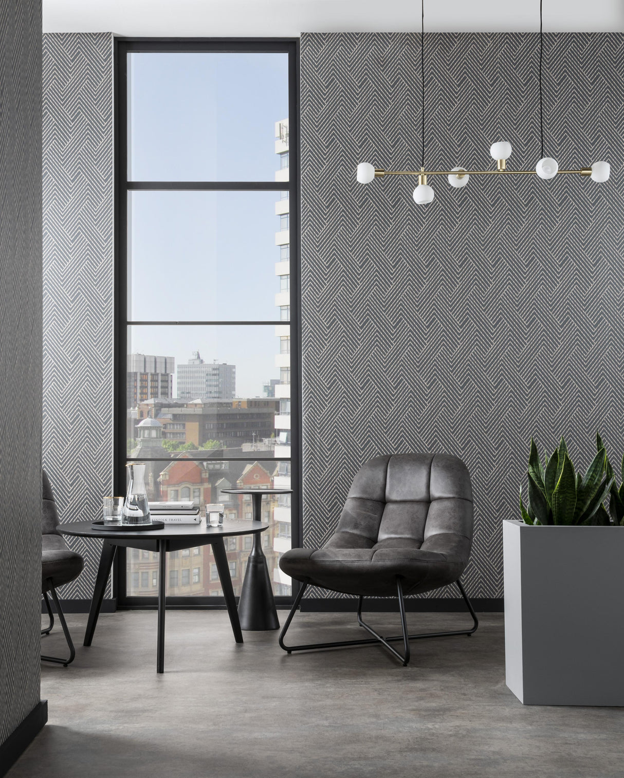 Clarke & Clarke GRASSETTO CHARCOAL WP Wallpaper