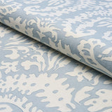 Schumacher Suffolk Damask Blue Fabric