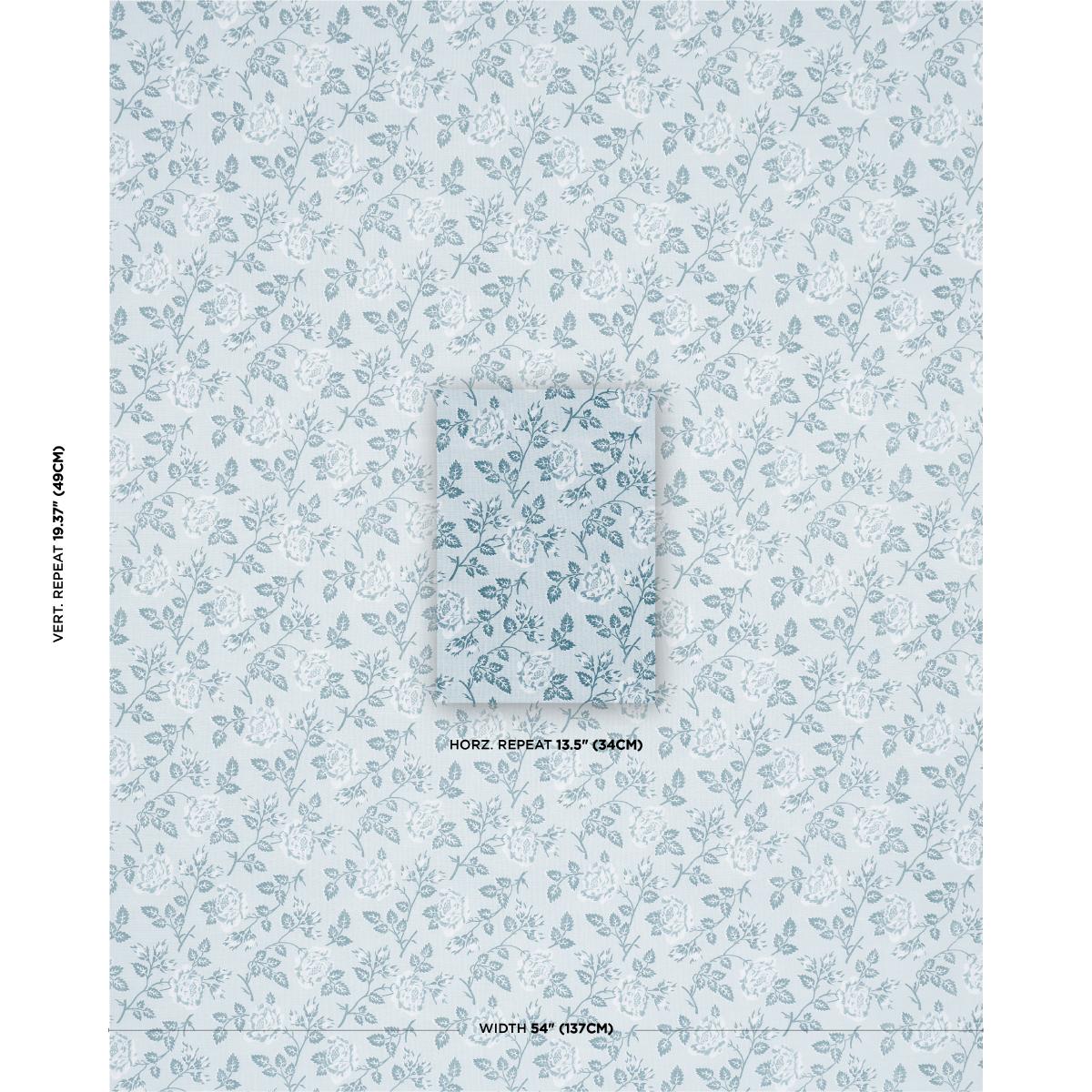 Schumacher Lavinia Blue Fabric