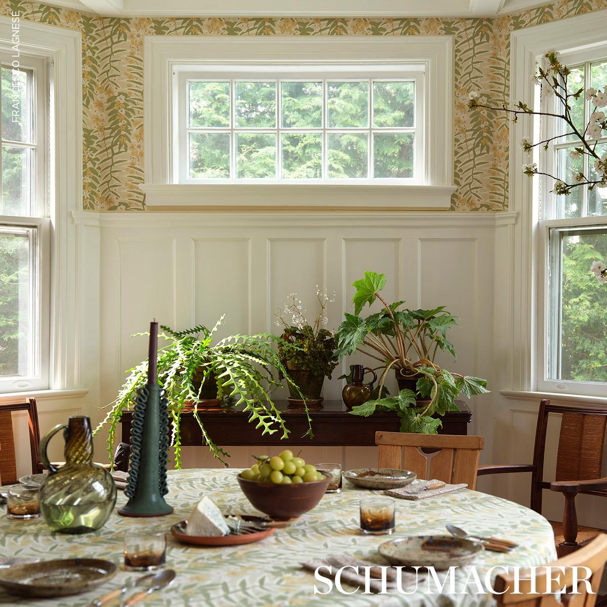 Schumacher Ashbee Botanical Citron Fabric