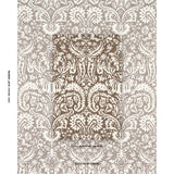 Schumacher Suffolk Damask Brown Fabric