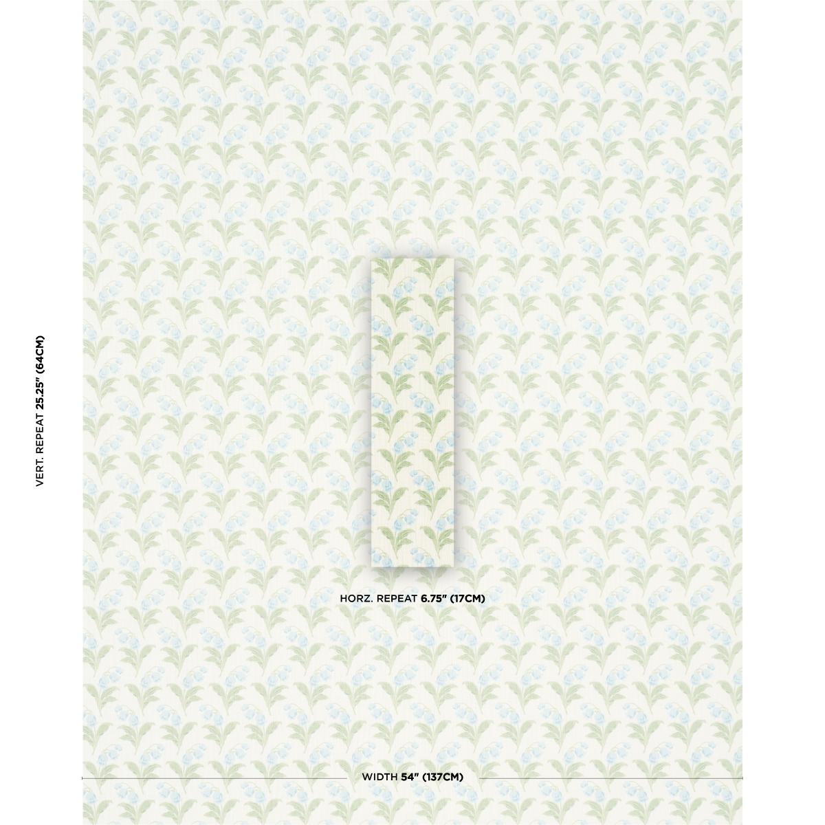 Schumacher Lily Of The Valley Indoor/Outdoor Bluebell Fabric