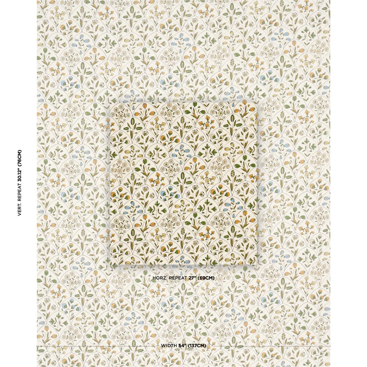 Schumacher Frances Floral Indoor/Outdoor Document Fabric