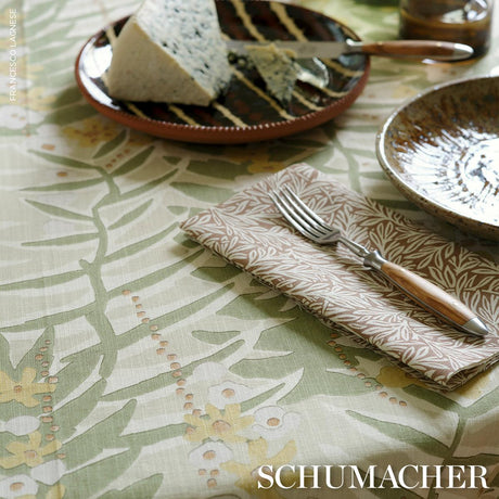 Schumacher Willow Leaf Mocha Fabric