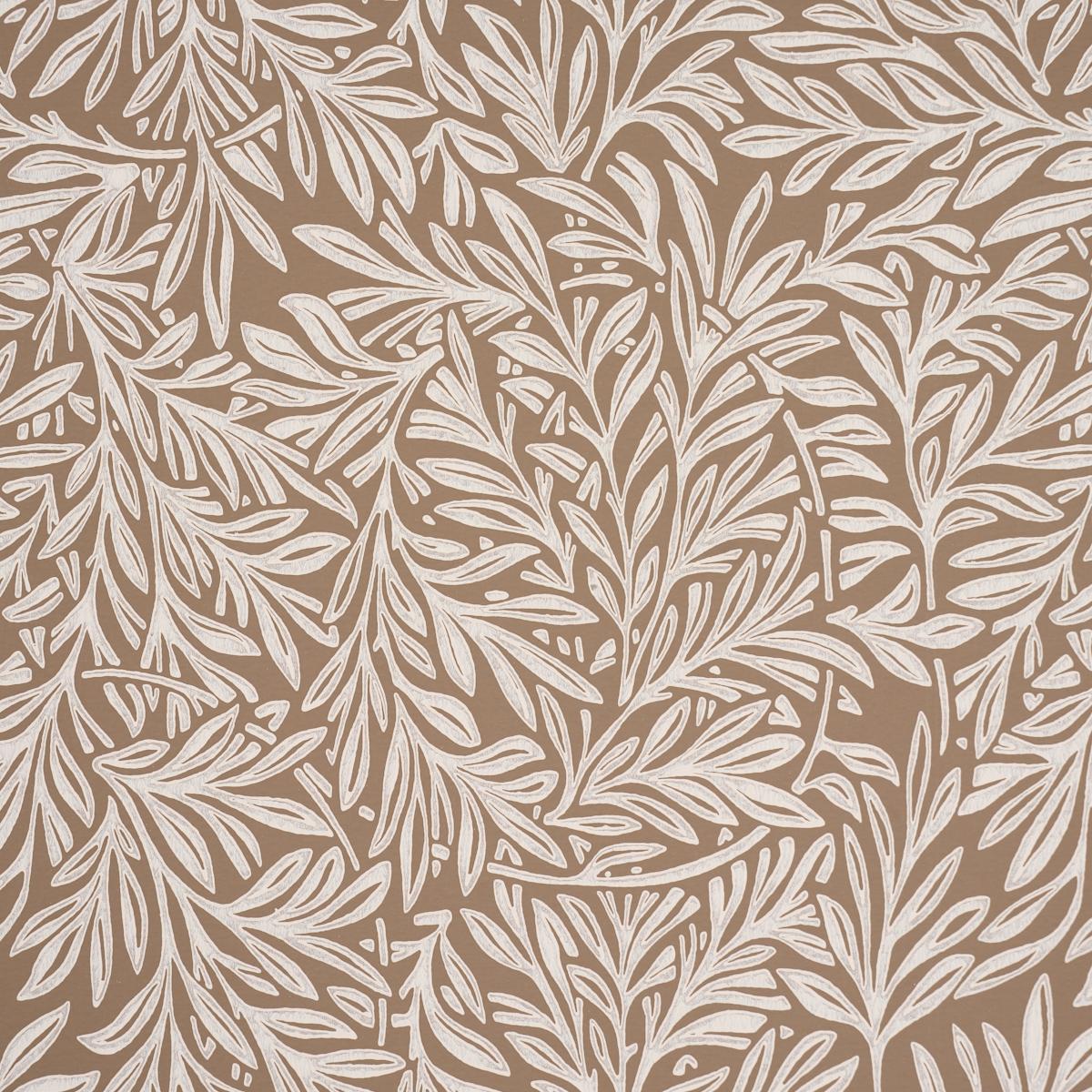 Schumacher Willow Leaf Mocha Wallpaper