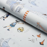 Schumacher Joana Avillez'S Street Scenes Multicolor On Sky Blue Fabric