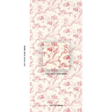 Schumacher Toile De Fleurs Rouge Wallpaper