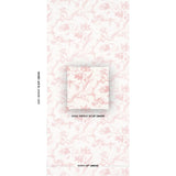 Schumacher Toile De Fleurs Pink Wallpaper
