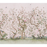 Schumacher Les Oiseaux Panel Set Blush Wallpaper