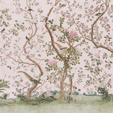 Schumacher Les Oiseaux Panel Set Blush Wallpaper