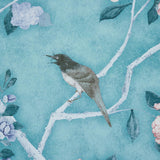 Schumacher Les Oiseaux Panel Set Blue Turquoise Wallpaper