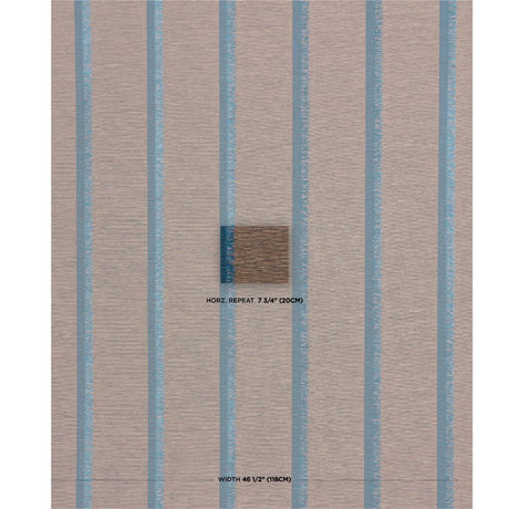 Schumacher Axel Fringe Wallcovering Peacock/Brown Wallpaper