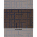 Schumacher Axel Plaid Wallcovering Navy/Espresso Wallpaper