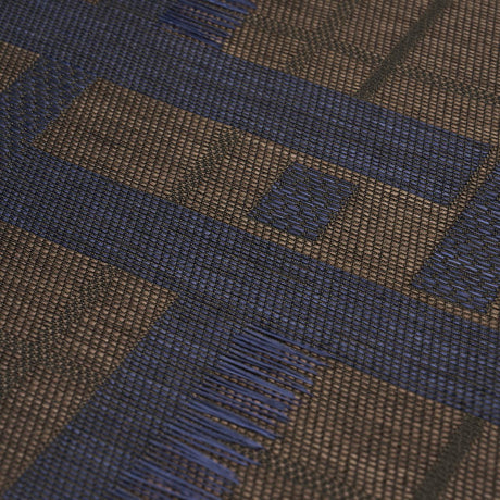 Schumacher Axel Plaid Wallcovering Navy/Espresso Wallpaper