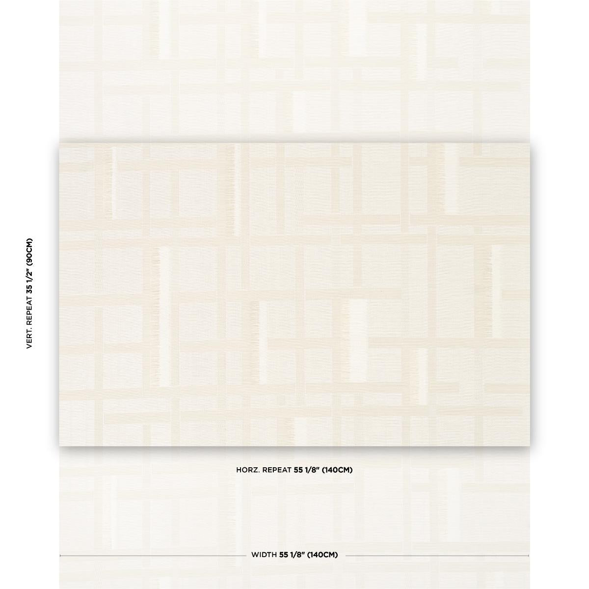 Schumacher Axel Plaid Wallcovering Parchment Wallpaper