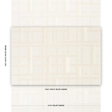 Schumacher Axel Plaid Wallcovering Parchment Wallpaper
