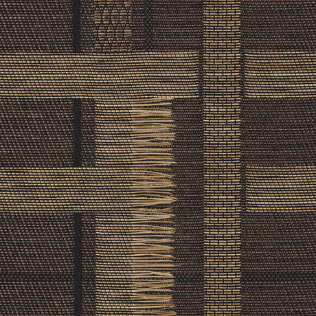 Schumacher Axel Plaid Wallcovering Saddle Brown Wallpaper