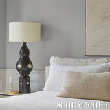 Schumacher Linen Pliss Wallcovering Mist Wallpaper