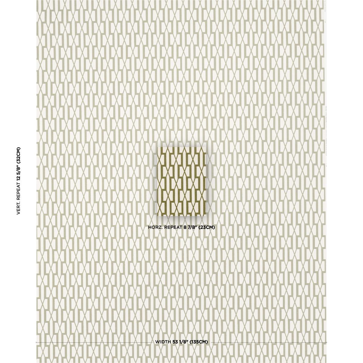 Schumacher Belvedere Olive Wallpaper