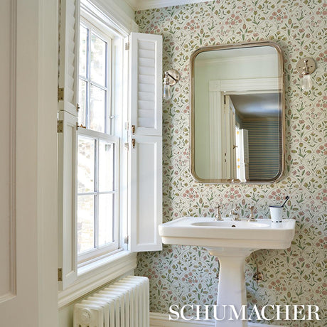 Schumacher Frances Scallop Floral Petal Wallpaper