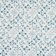Schumacher Frances Scallop Floral Blues Wallpaper