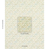 Schumacher Frances Scallop Floral Document Wallpaper