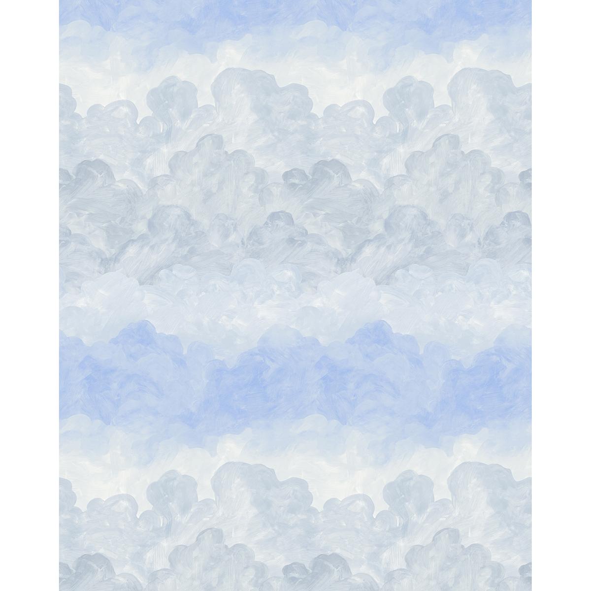Schumacher Painted Sky Clear Blue Wallpaper