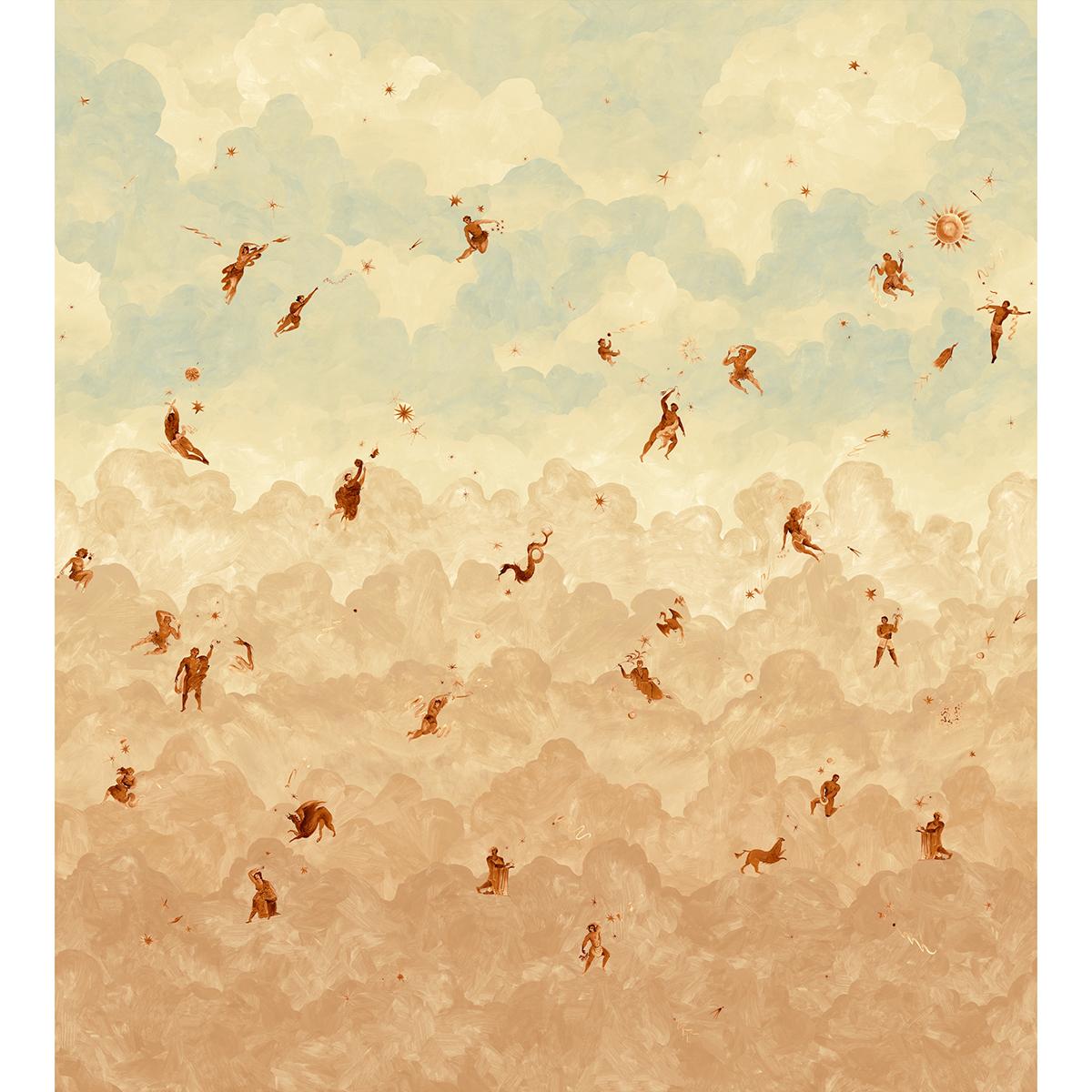 Schumacher Ascendance 3 Panel Set Dusk Wallpaper