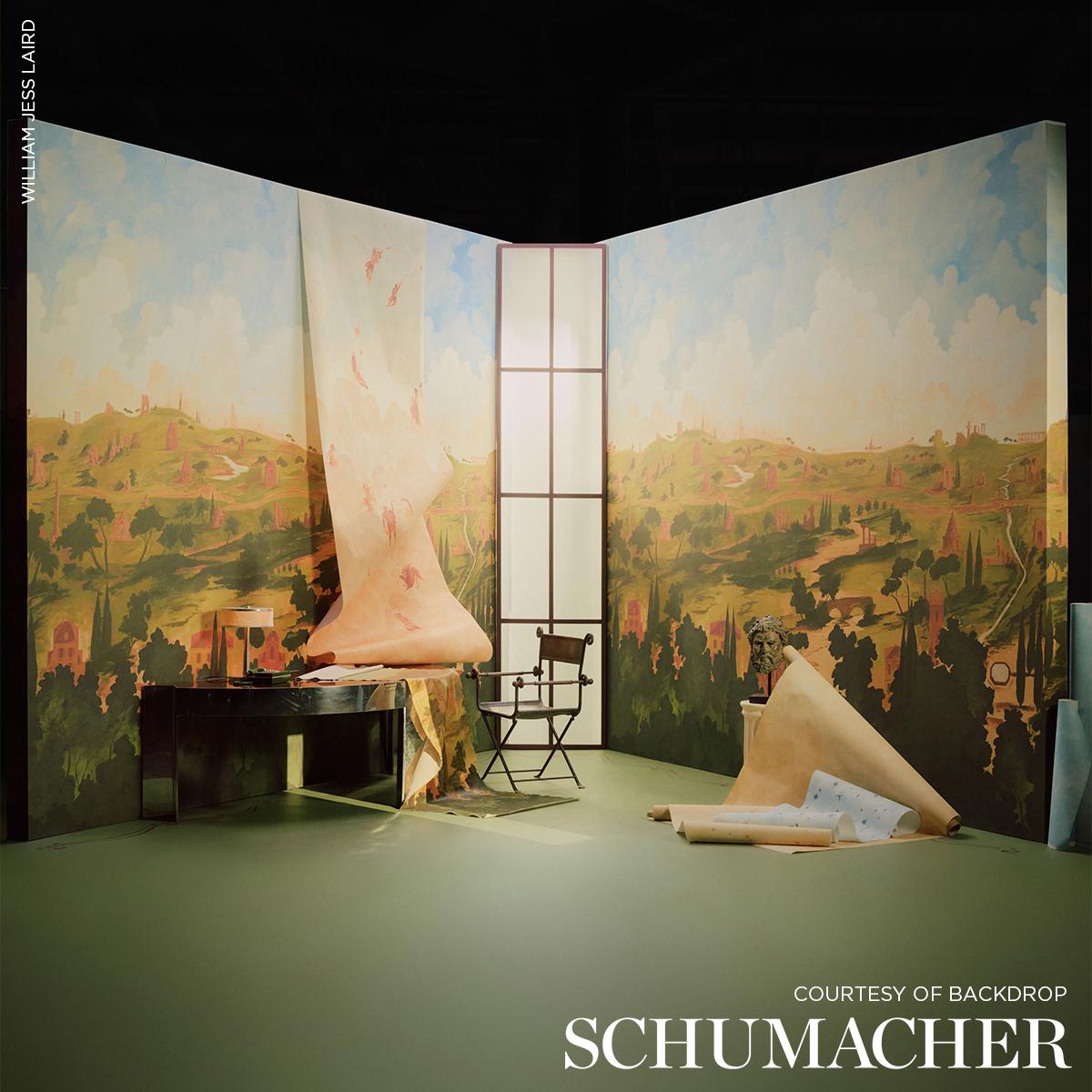 Schumacher Ascendance 3 Panel Set Dusk Wallpaper
