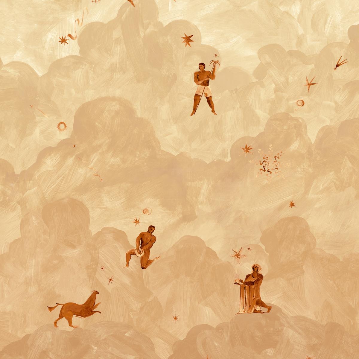 Schumacher Ascendance 3 Panel Set Dusk Wallpaper