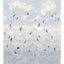 Schumacher Ascendance 3 Panel Set Clear Blue Wallpaper