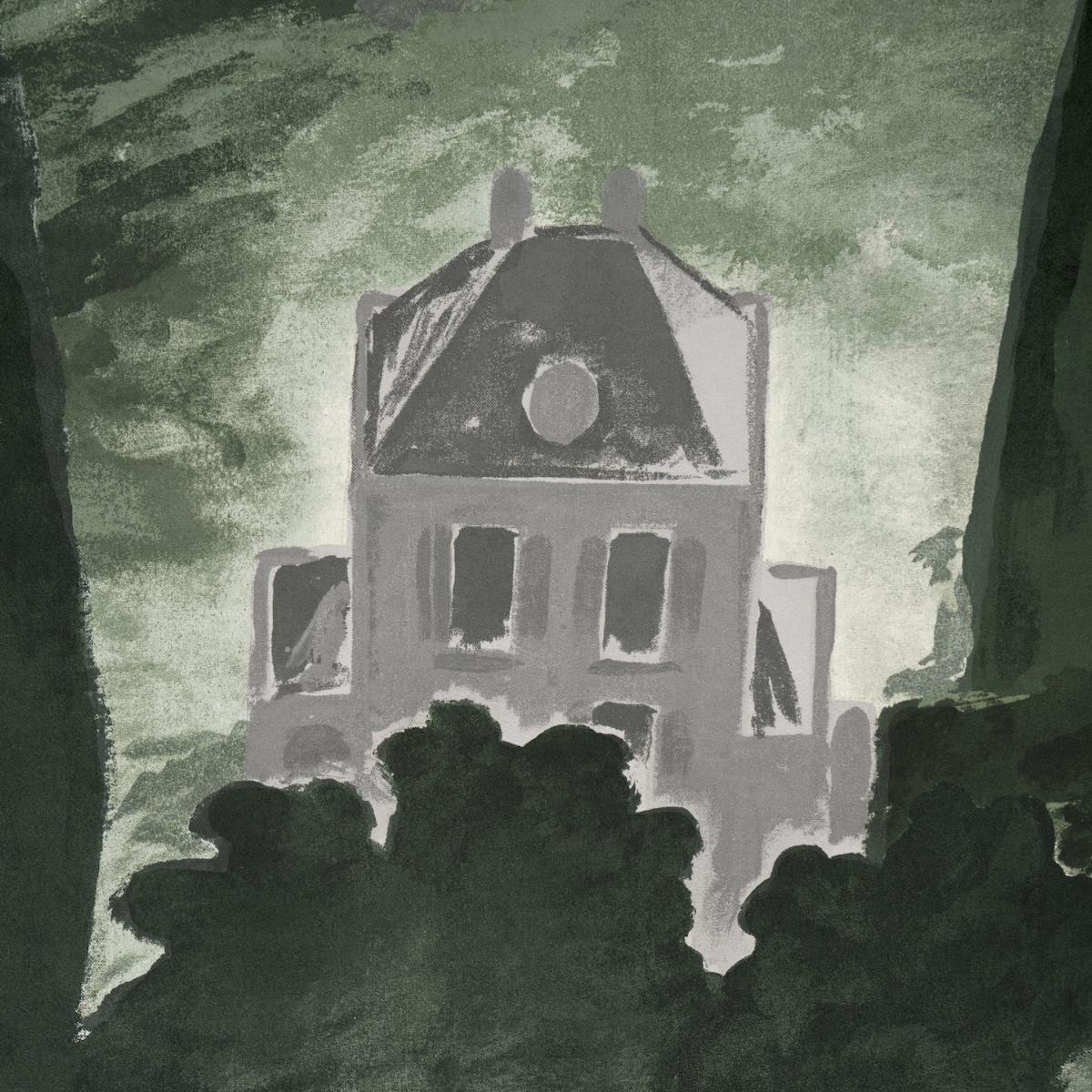 Schumacher Appian Way 4 Panel Set Fog Wallpaper