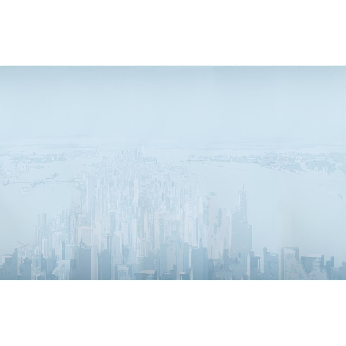 Schumacher Pascal Campion'S New York Skyline Blue Wallpaper