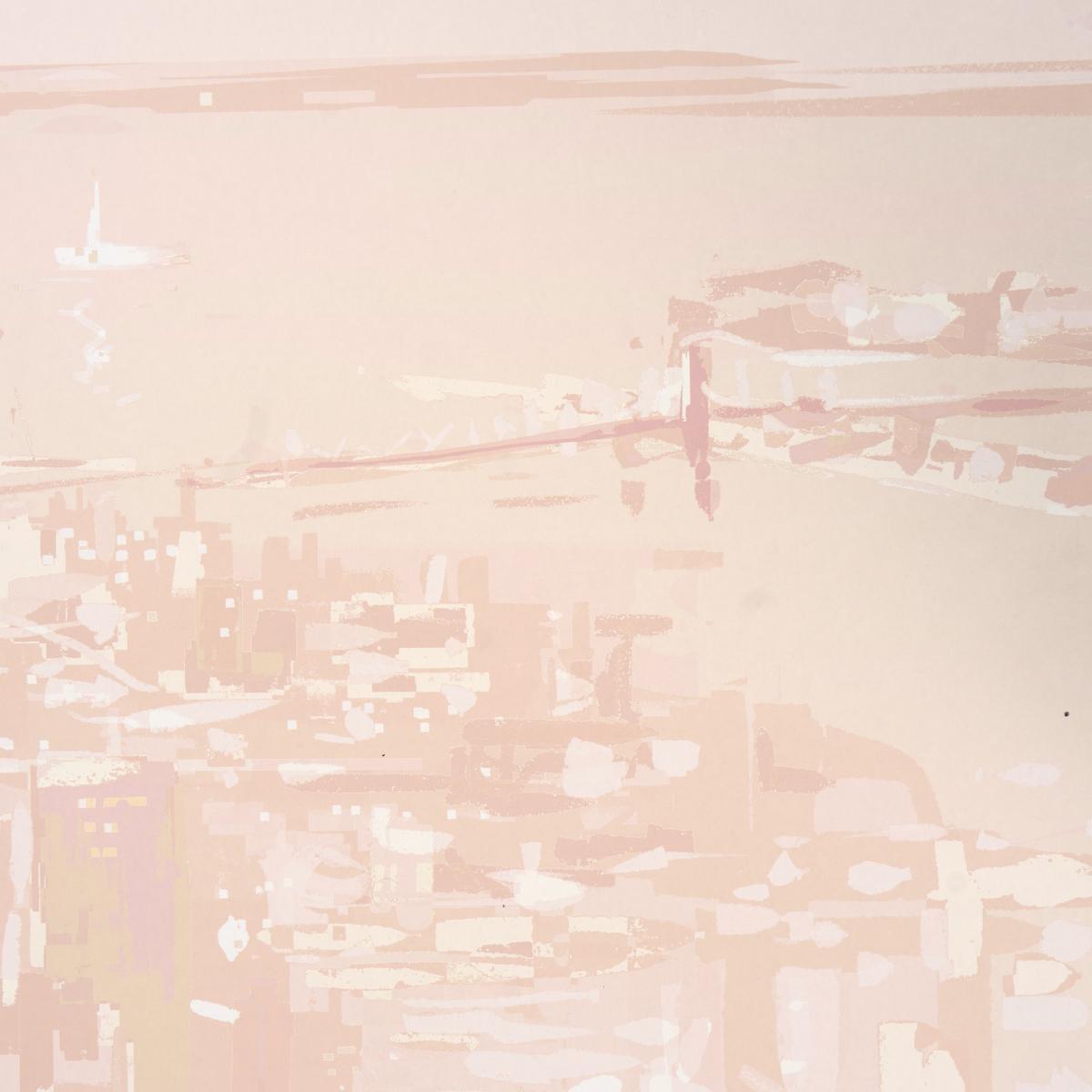 Schumacher Pascal Campion'S New York Skyline Blush Wallpaper