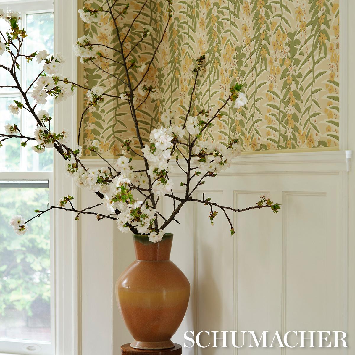 Schumacher Ashbee Botanical Citron Wallpaper