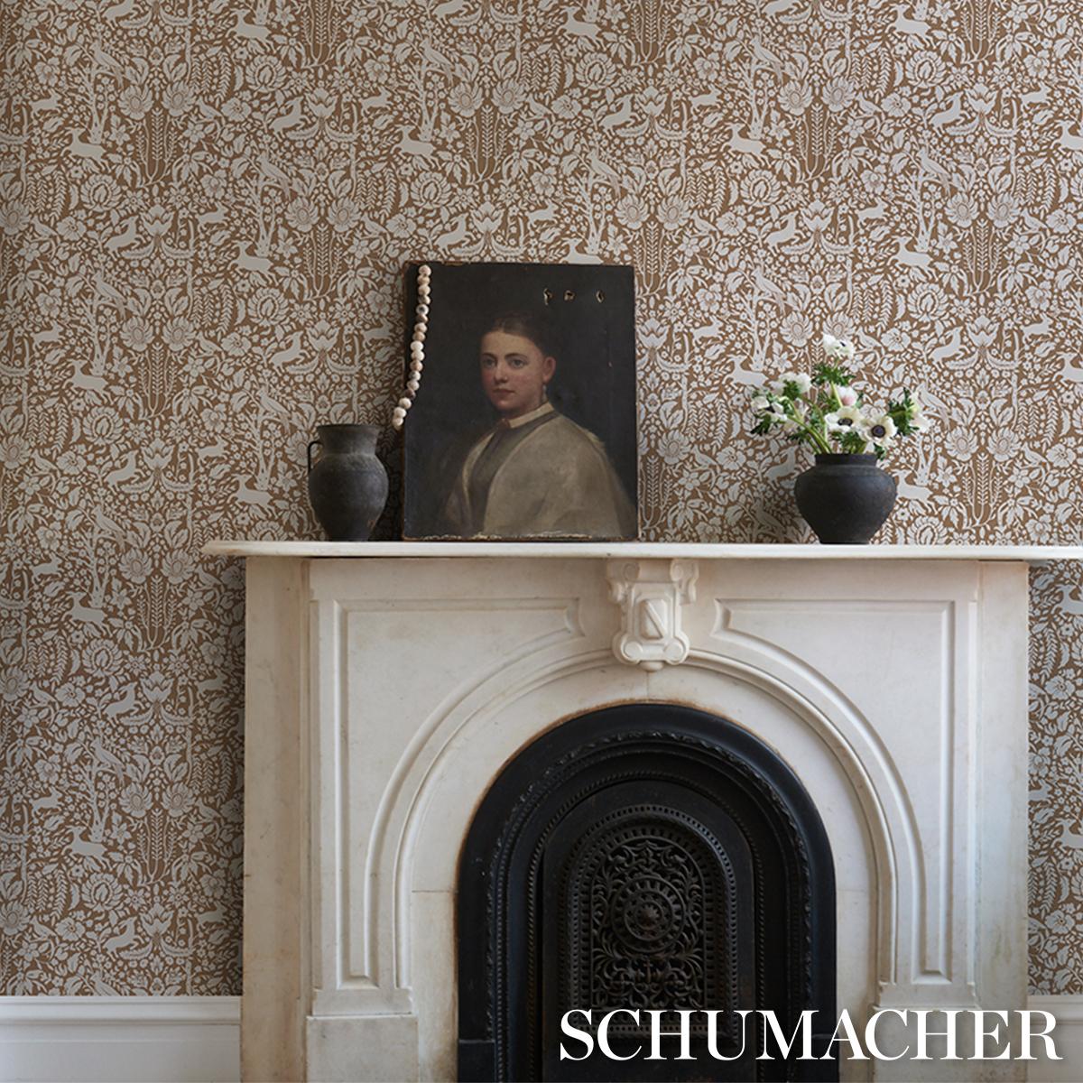 Schumacher Deerfield Mocha Wallpaper – DecoratorsBest