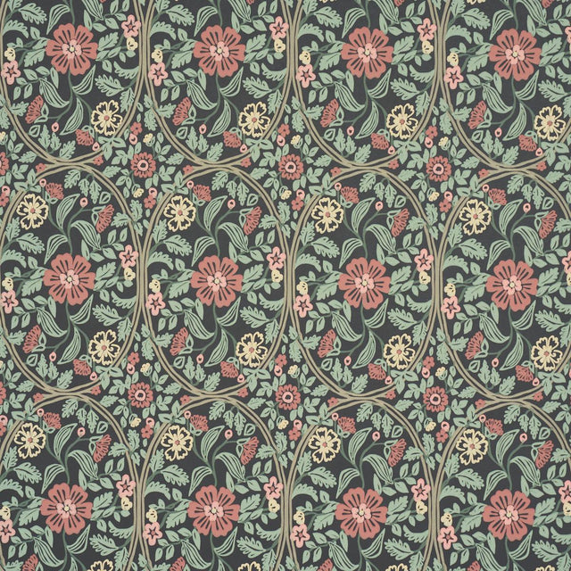 Schumacher Garden Guild Midnight Wallpaper