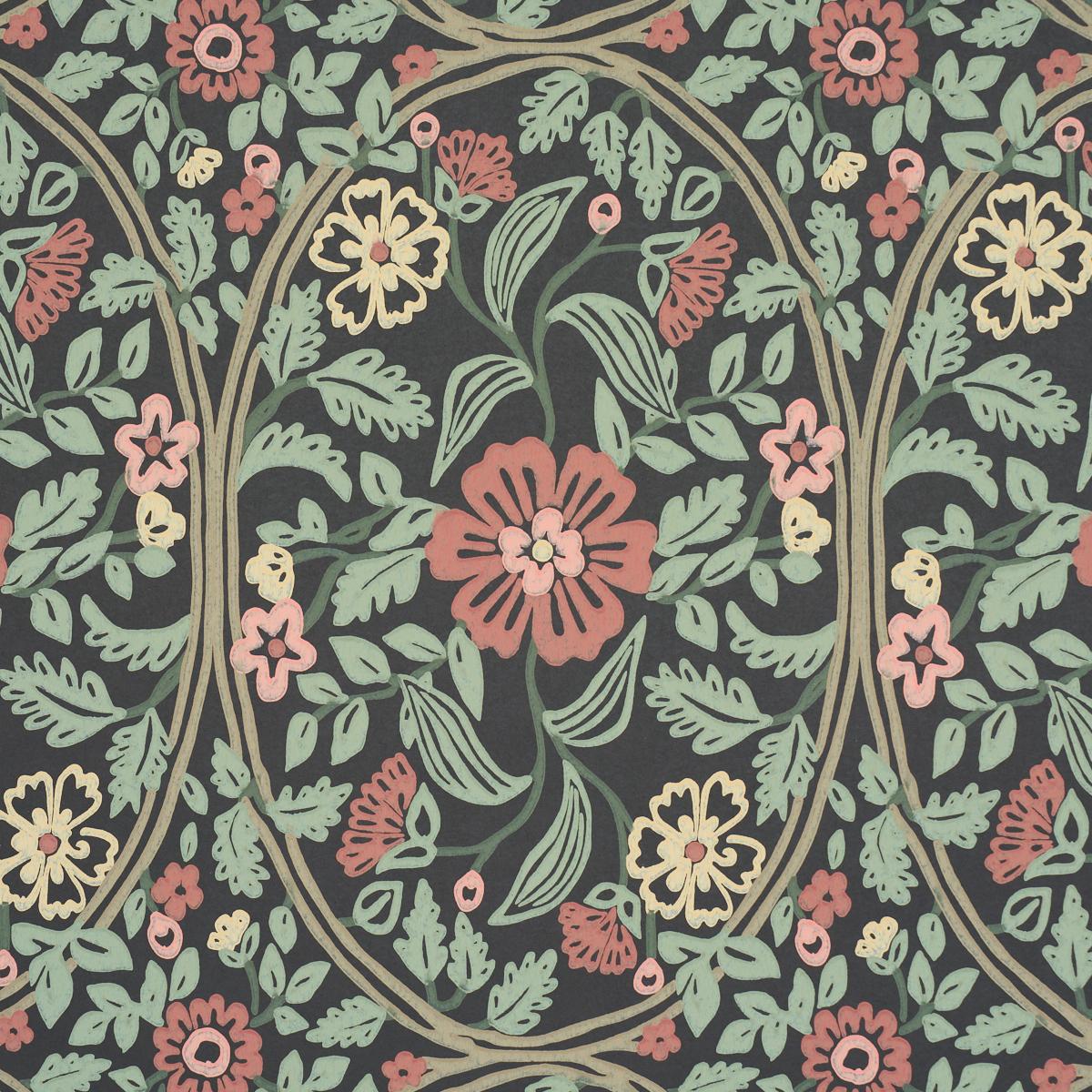 Schumacher Garden Guild Midnight Wallpaper – DecoratorsBest