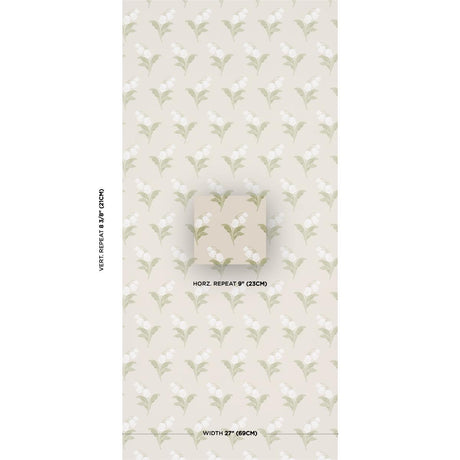Schumacher Lily Of The Valley Spring Wallpaper