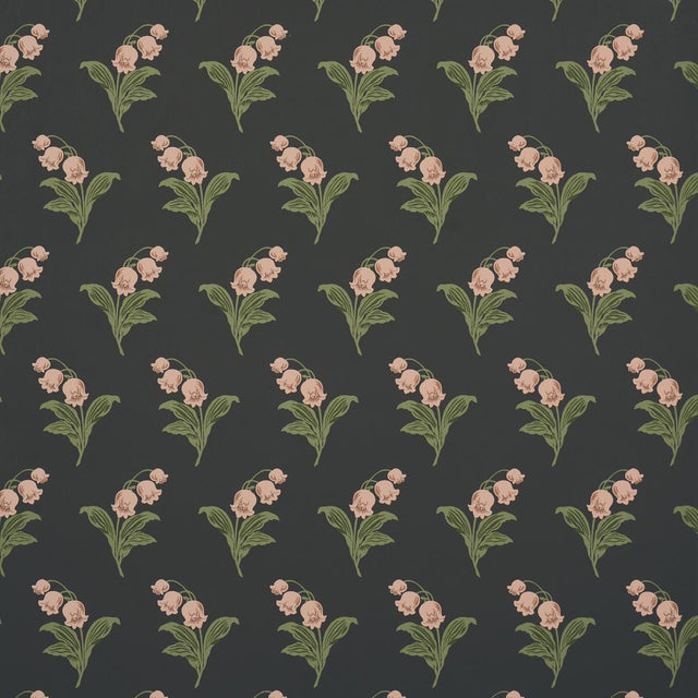 Schumacher Lily Of The Valley Midnight Wallpaper