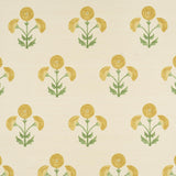 Schumacher Saranda Flower Sisal Marigold Wallpaper