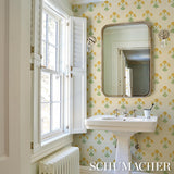 Schumacher Saranda Flower Sisal Marigold Wallpaper