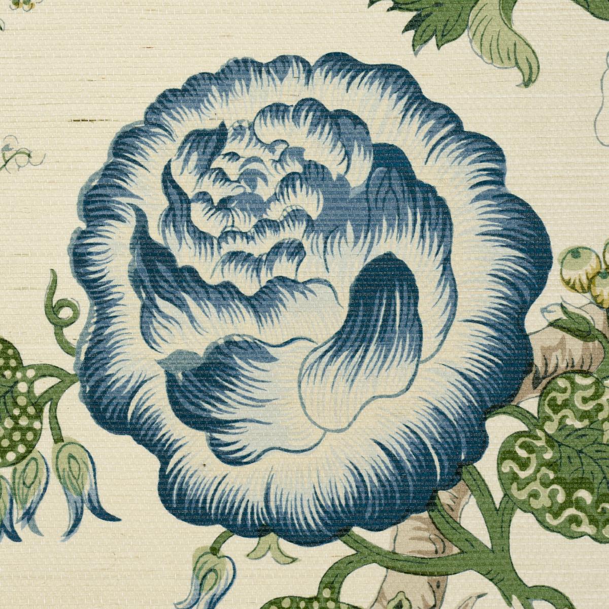 Schumacher Josephine Sisal Peacock Wallpaper – DecoratorsBest