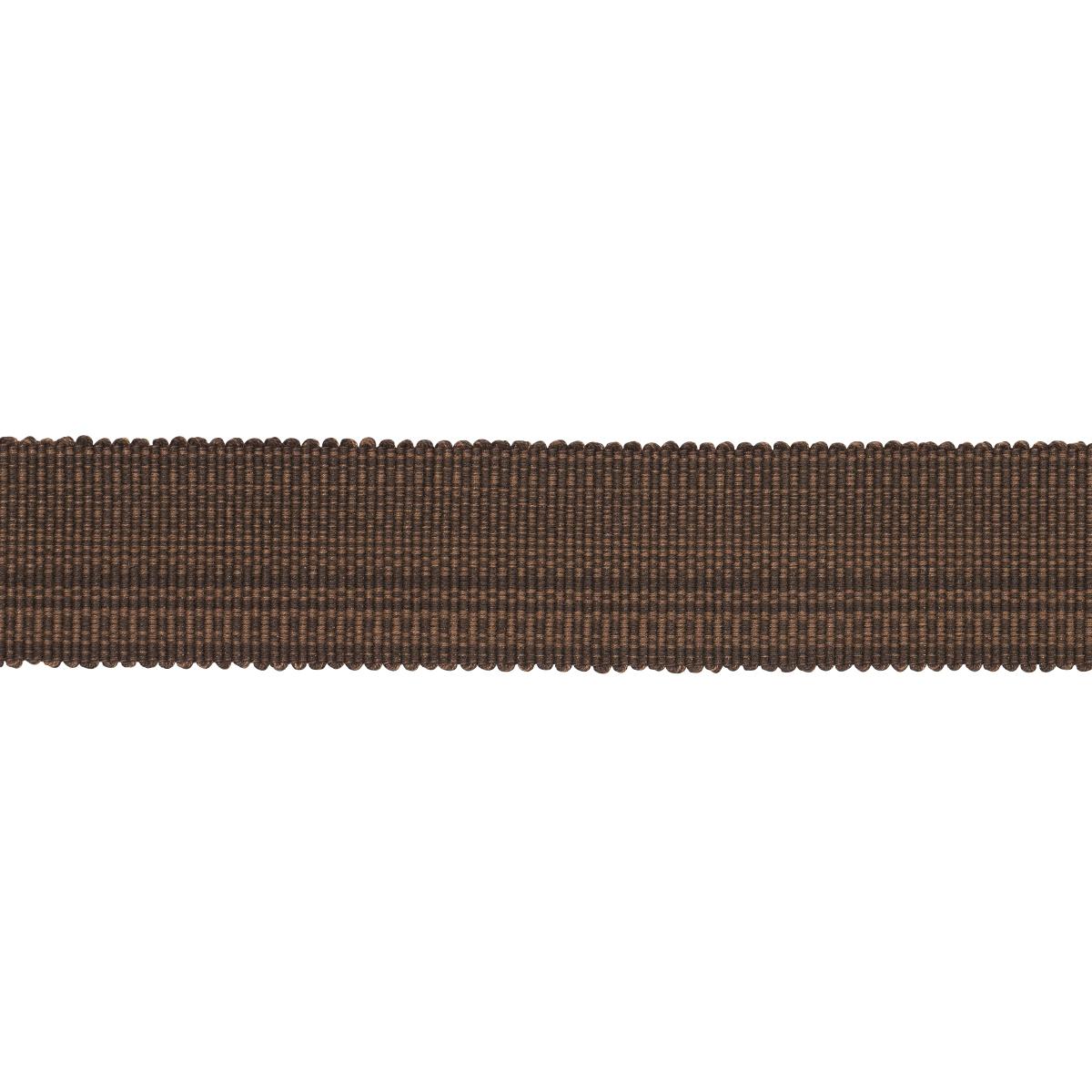 Schumacher Chestnut Cotton Stri Tape Medium