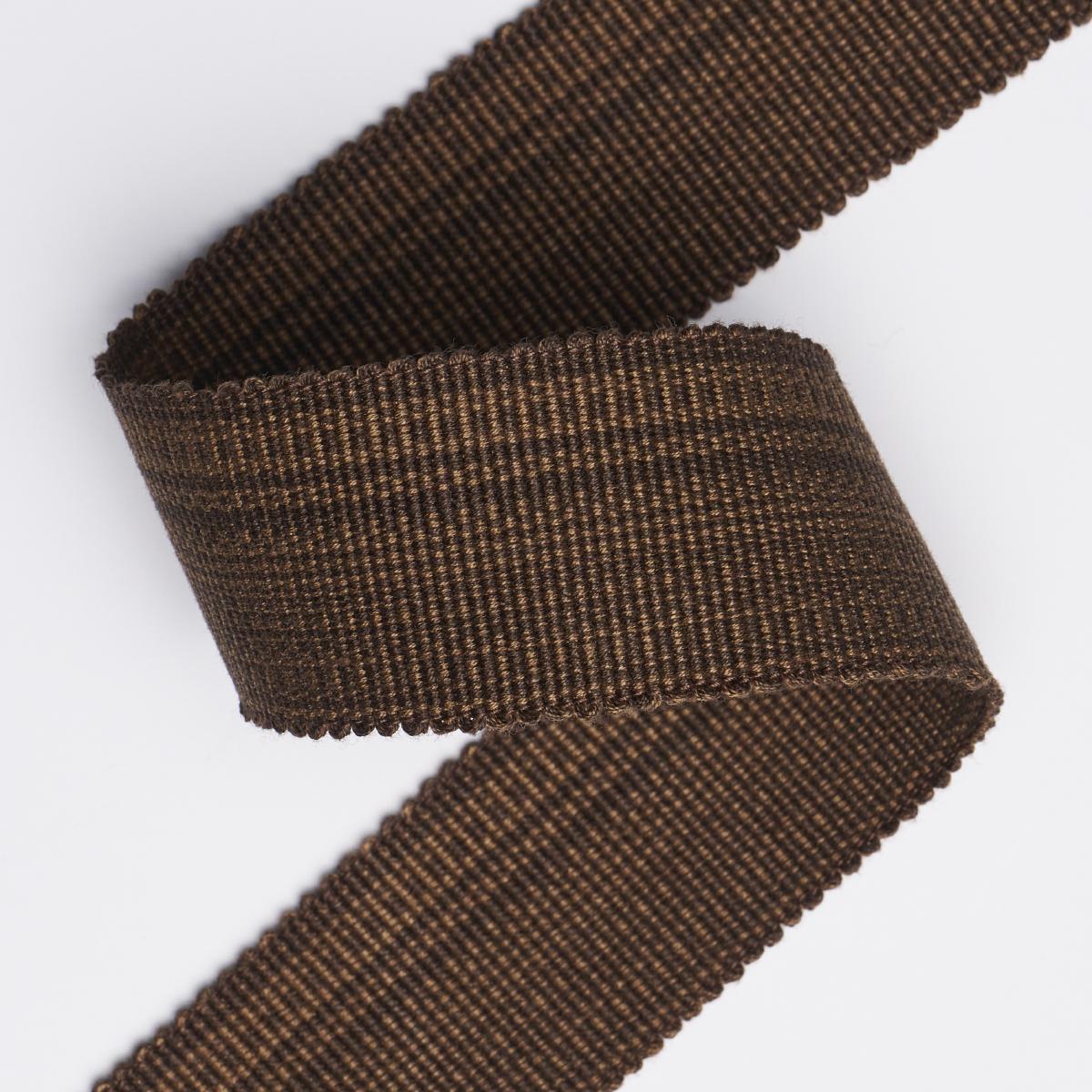 Schumacher Chestnut Cotton Stri Tape Medium