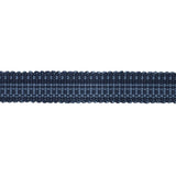 Schumacher Indigo Cotton Stri Tape Narrow