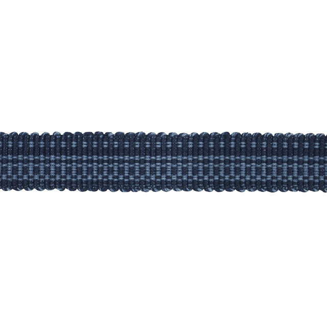 Schumacher Indigo Cotton Stri Tape Narrow